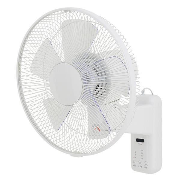 壁掛扇風機【新品未使用】リモコン付 C:NET 壁掛け扇風機 リモコン式 壁掛扇風機 30cm 5枚羽根 首振り