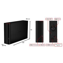 BUFFALO HD-GD40U3D USB3.0用 外付けHDD(冷却ファン搭載) 4TB HD