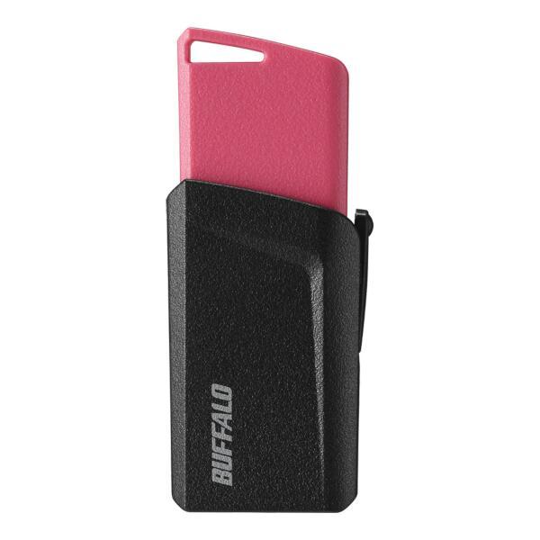 BUFFALO USB3.1対応 USBメモリ ノックスライド 16GB ピンク RUF3-SP16G