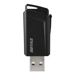 BUFFALO USB3.1対応 USBメモリ ノックスライド 64GB ブラック RUF3