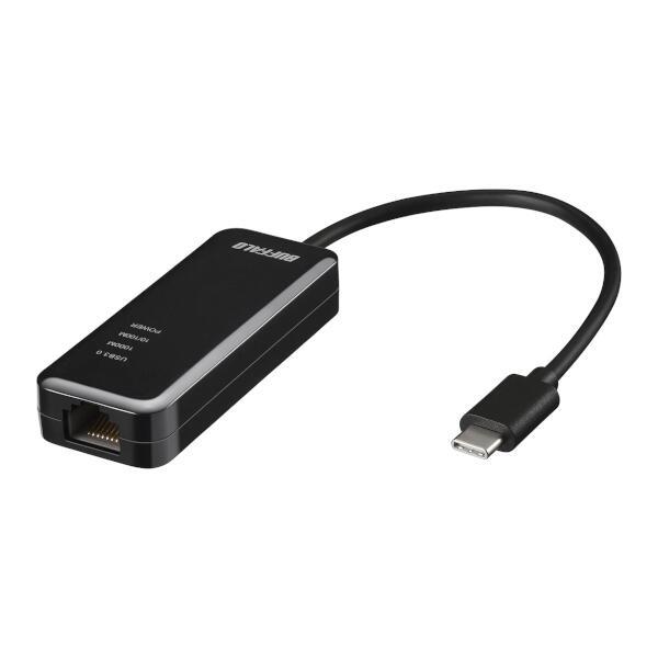 BUFFALO LUA4-U3-CGTE-BK Giga対応 Type-C USB3.1(Gen1)用 LANアダプター ブラック | ノジマオンライン