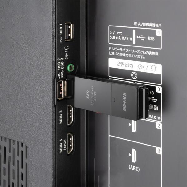 SALE／70%OFF】 バッファロー SSD-PUT500U3-BKA TV対応 PC向USB3.2