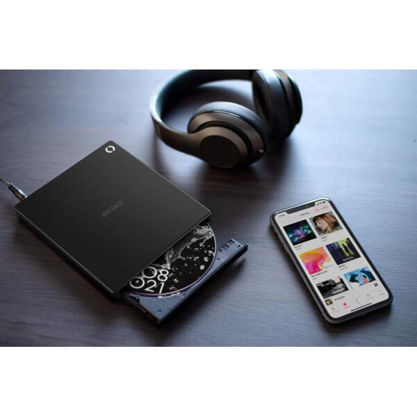 BUFFALO RR-W1-BK スマートフォン用CDレコーダー「ラクレコ」Wi-Fi ...