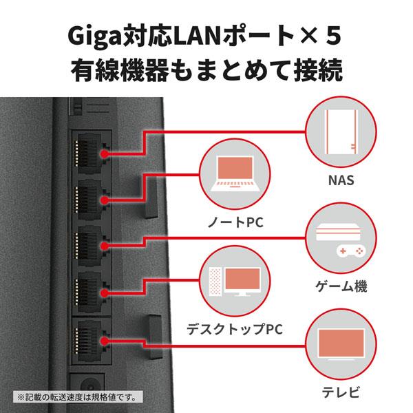 BUFFALO WEX-5400AX6 Wi-Fi中継機 11ax/ac/n/a/g/b 4803+573Mbps 