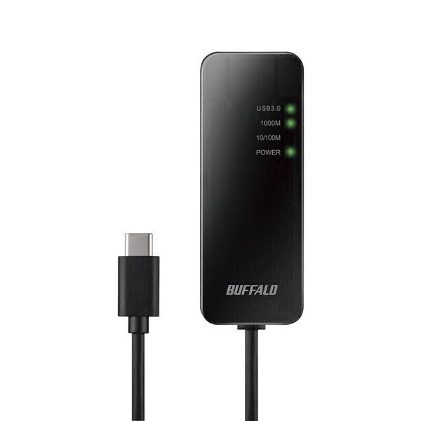 BUFFALO LUA5-U3-CGTE-BK 有線LANアダプター【Giga対応/Type-C BUFFALO LUA5-U3-CGTE-BK 有線LANアダプター【Giga対応/Type-C