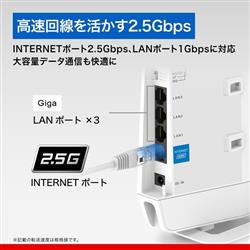 BUFFALO Wi-Fi 7対応デュアルバンドWi-Fiルーター WSR6500BE6P-WH