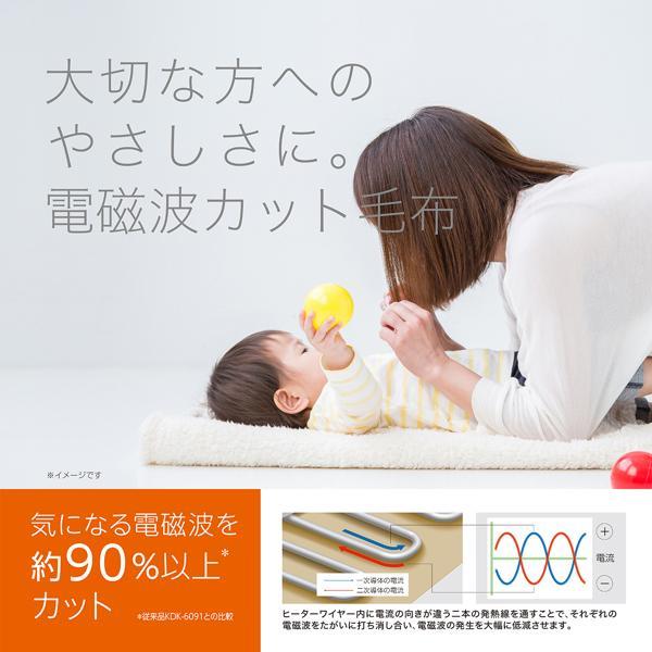 コイズミ 電気掛敷毛布 電磁波カット 室温センサー 洗える毛布 ダニ