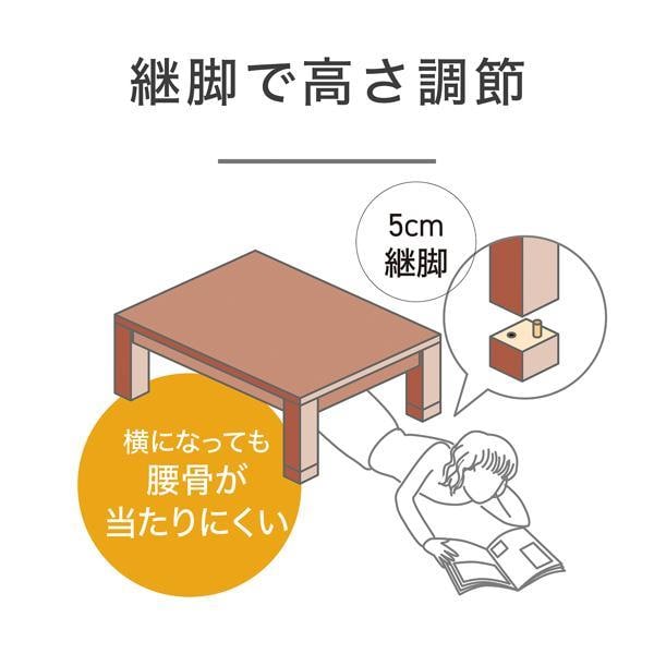 コイズミ こたつ 家具調 人感センサー 75×75cm KTR31250S | ノジマ