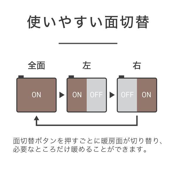 コイズミ カーペット 2畳用 電磁波カット 2面切替 節電モード 温室感知