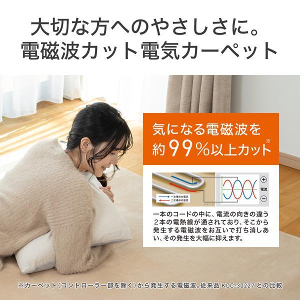 コイズミ カーペット 2畳用 電磁波カット 2面切替 節電モード