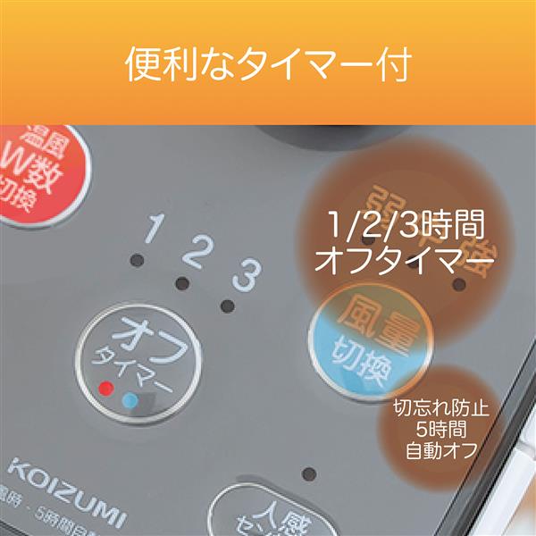 コイズミ ホット＆クール[人感センサー/脱臭フィルター] KHF0868W