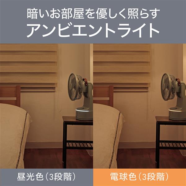 コイズミ DCリビング扇風機[自動首振り/リズムモード/リモコン付属