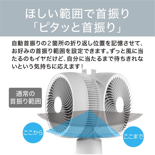 コイズミ DCサーキュレーター[ロータイプ/完全分解工具不要/ピタッと首