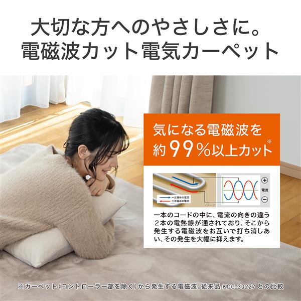 コイズミ カーペット[3畳用/電磁波カット/2面切替/節電モード/温室感知
