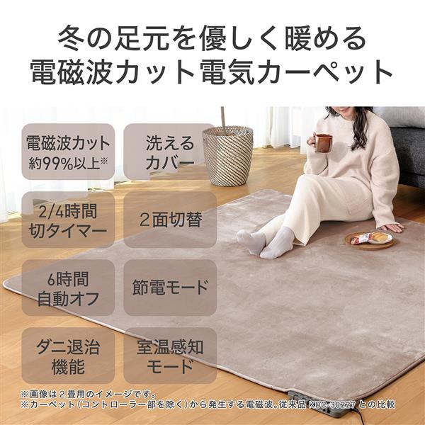 コイズミ カーペット[3畳用/電磁波カット/2面切替/節電モード/温室感知