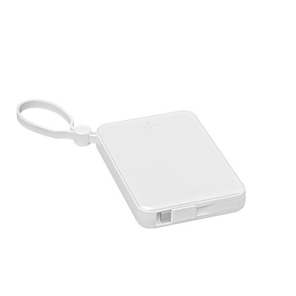 HIDISC ケーブル一体型 モバイルバッテリー 10000 ホワイト HD4