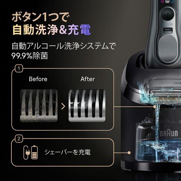 BRAUN メンズシェーバー シリーズ9 Pro+ 4枚刃 洗浄器付き マット
