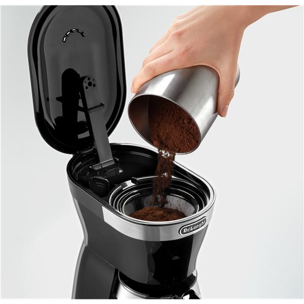 DeLonghi ICM12011J-BK コーヒーメーカー アクティブ【ドリップ式/0.65L/インテンスブラック】 | ノジマオンライン