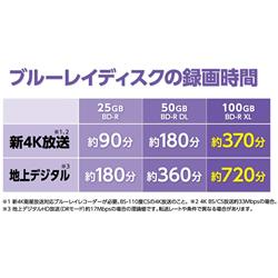 Verbatim 映像用/BD-R XL/10枚パック/100GB/4倍速/インクジェット対応