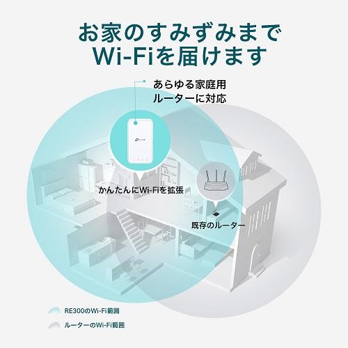 TPLink RE300-R 無線LAN中継器 RE300/R【無線LAN中継器/OneMesh対応/メッシュWiFiシステム/867Mbps+300Mbpsデュアルバンド/保証期間3年】  | ノジマオンライン