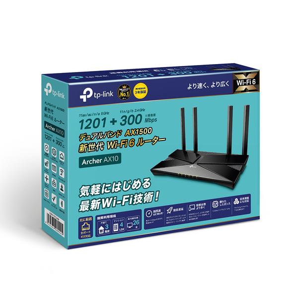 TPLink ARCHER-AX10 新世代 Wi-Fi 6(11AX) 無線LANルーター 1201 TPLink ARCHER-AX10 新世代 Wi-Fi 6(11AX) 無線LANルーター 1201