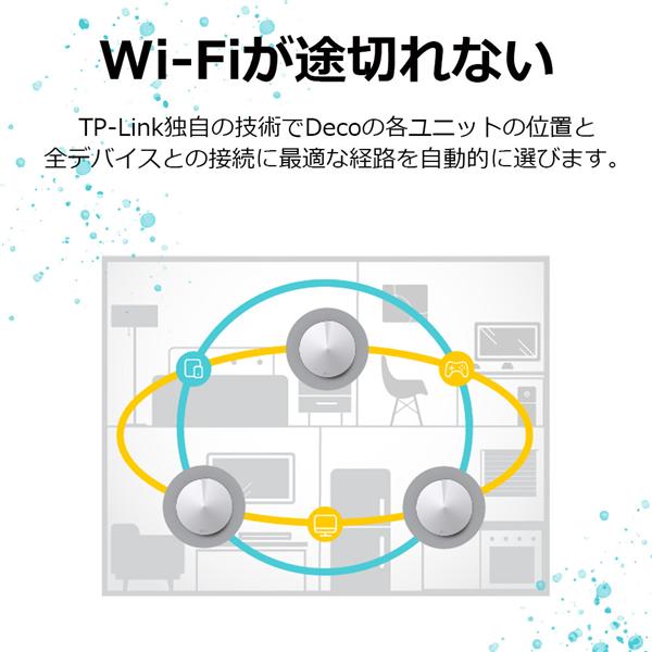 TP-Link DECO-M5V2 AC1300 メッシュネットワークシステム 3ユニット 3年保証 DECO M5 | ノジマオンライン