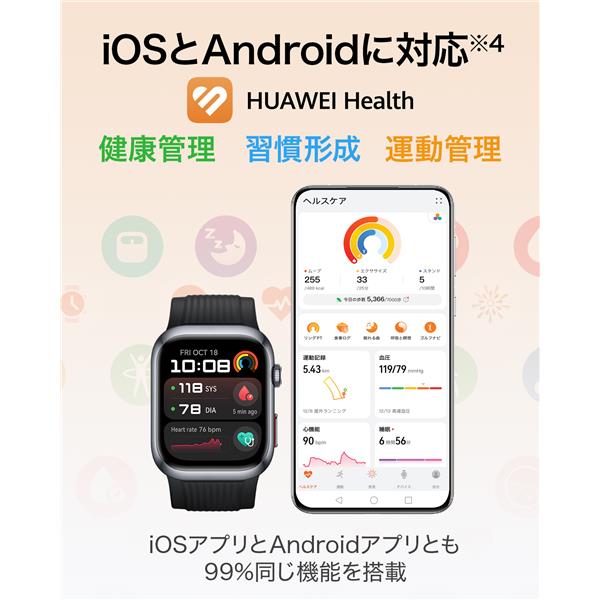HUAWEI HUAWEI WATCH D2 ウェアラブル血圧計 ブラック WATCH-D2 