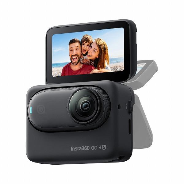 Insta360 CINSAATA-GO3S128K アクションカメラ Insta360 GO3S  128GB【小型/4K/ハンズフリーPOV/手振れ補正/10m防水/AI編集/ミッドナイトブラック】 | ノジマオンライン