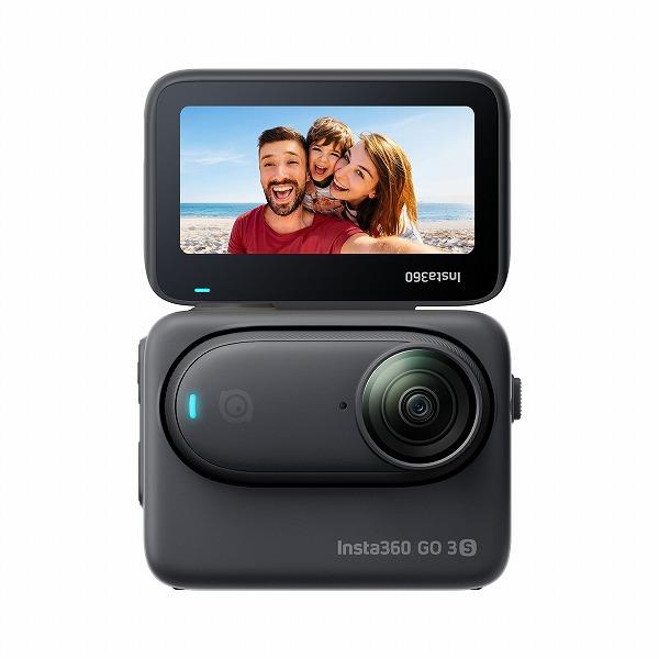 Insta360 CINSAATA-GO3S128K アクションカメラ Insta360 GO3S  128GB【小型/4K/ハンズフリーPOV/手振れ補正/10m防水/AI編集/ミッドナイトブラック】 | ノジマオンライン