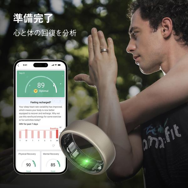 Amazfit ヘリオリング Helio Ring(M) USｻｲｽﾞ10号 日本サイズ20号相当