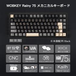 WOBKEY Rainy75 Pro 日本語配列 75％ KAILHココアスイッチ PR75BLKJIS