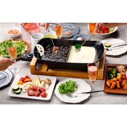 えりこページイタリー製52cmポット＆三河焼41cm お買い得2枚セット PRINCESS 163025 Separate Pot Pure & Black(セパレート ポット