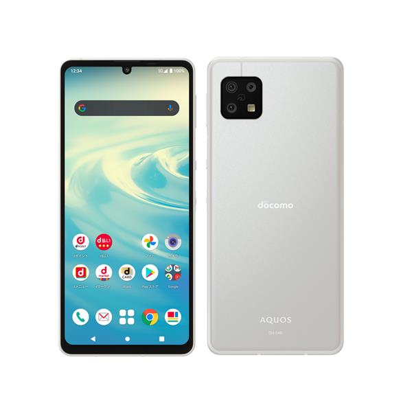 【クレジット決済限定商品】 【新古品】　 docomo AQUOS sense6 シルバー 1_D-SH-54B-249603