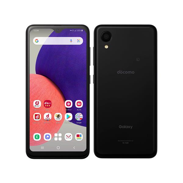 【Cランク中古品】　 SIMロック解除済 DOCOMO Galaxy A22 5G 64GB ブラック D-SC-56B-111663