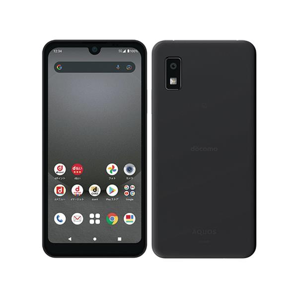 【Bランク中古品】 SIMロック解除済 DOCOMO AQUOS wish3 64GB ブラック D-SH-53D-113421