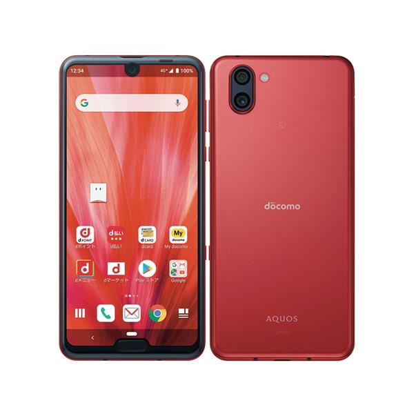 【Cランク中古品】　 DOCOMO AQUOS R3 128GB ラグジュアリーレッド D-SH-04L-216894