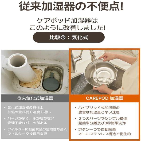 ケアポッド Carepod Cube plus キューブハイブリッド式ステンレス加湿