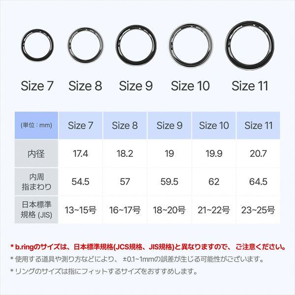 b.ring スマートリング チタン シルバー サイズ8 B084TNSVRNG | ノジマ 