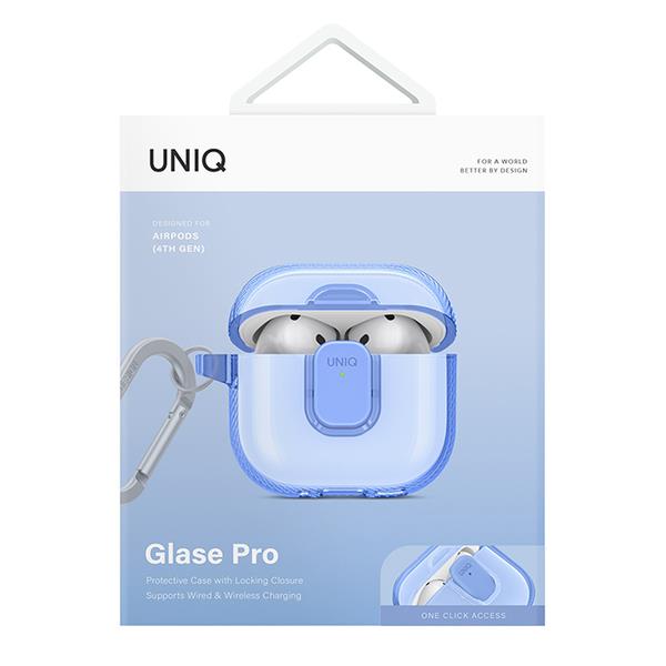 UNIQ AirPods 4 TPUケース GLASE PRO クリアブルー UNIQ-AIRPODS2024