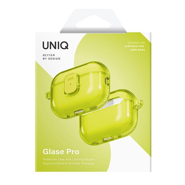 UNIQ AirPods Pro 3 TPUケース GLASE PRO クリアライム UNIQ