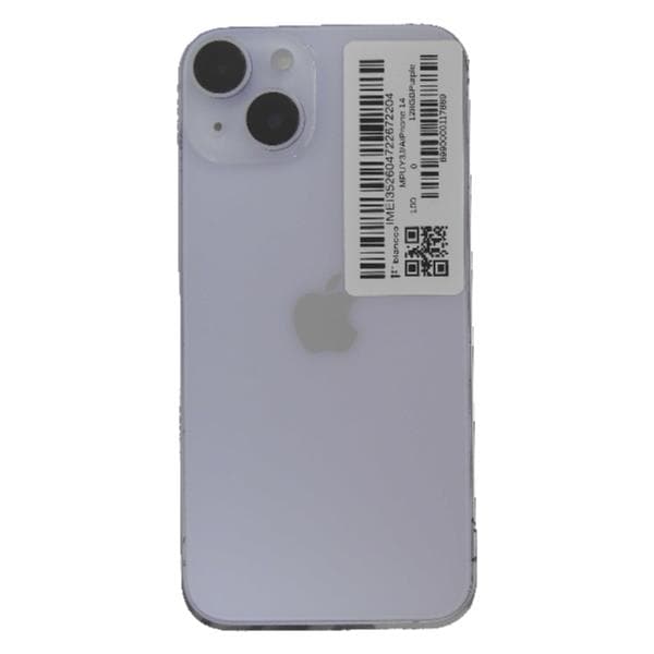 【美品＆新品BT100％】iPhone 14 128GB SIMロック解除済 APPLE 【Bランク中古品】 SIMロック解除済 AU iPhone 14 128 GB Purple