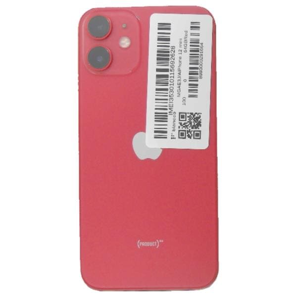 【美品】iPhone 12 mini 64GB 赤　SIMロック解除済み APPLE 【Bランク中古品】 SIMロック解除済 Softbank iPhone 12 mini 64