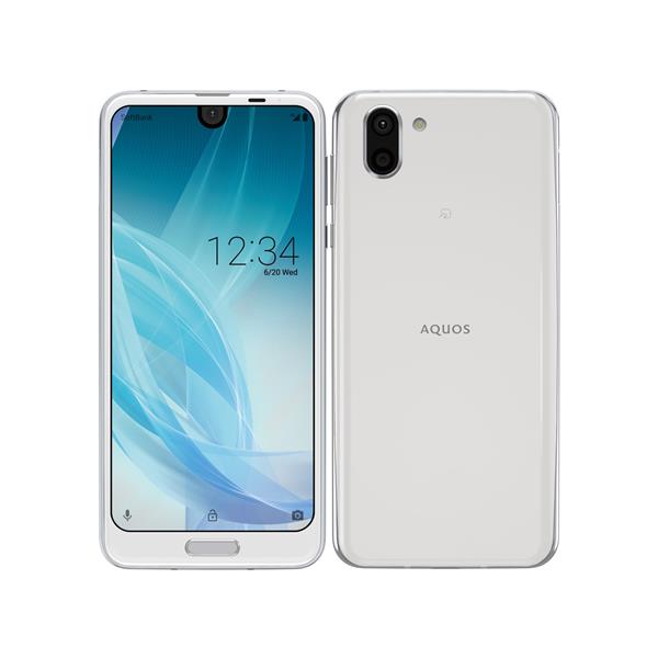美品 SIMフリー AQUOS R2 64GB 183プラチナホワイト 電池良好 AQUOS R2 64 GB プラチナホワイト Softbank 【Bランク中古品